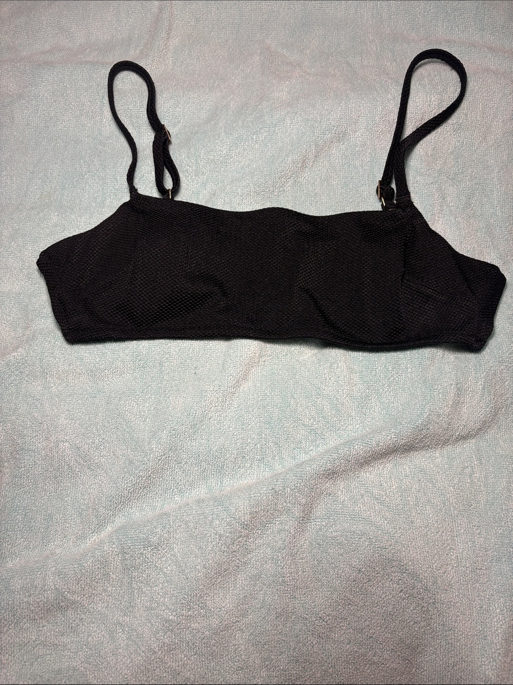 aerie Scoop Black Bikini top